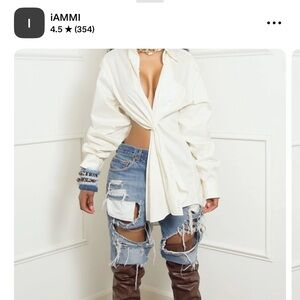 Ivory unique iammi designer top, wear multiple waya